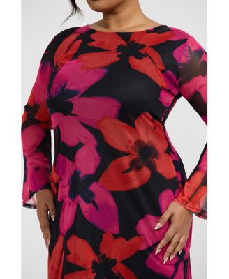 Women's Bold Floral Print Mini Dress