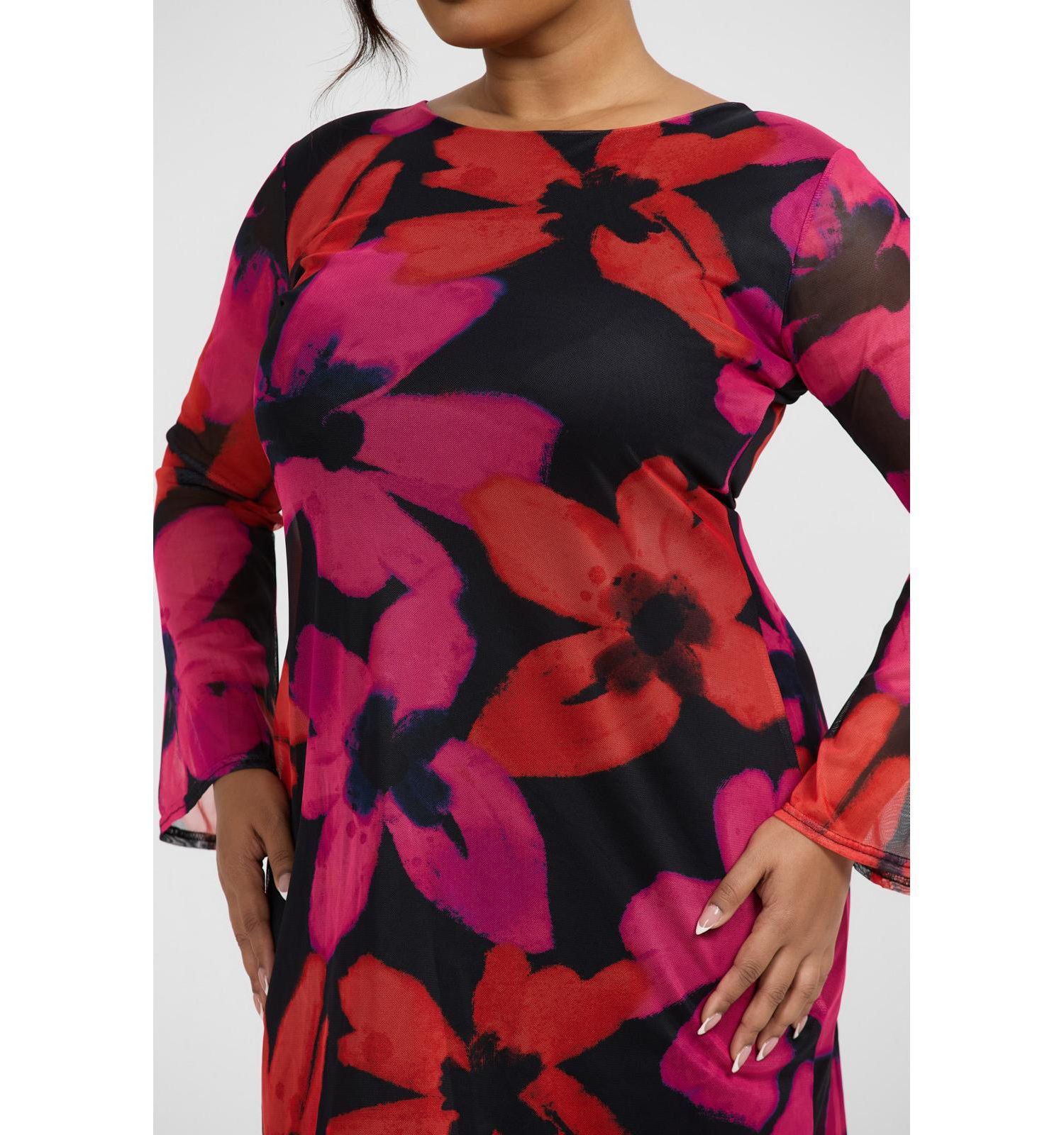 Women's Bold Floral Print Mini Dress