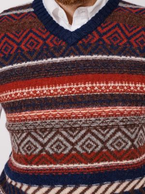 Fair Isle Slipover Wool Vest