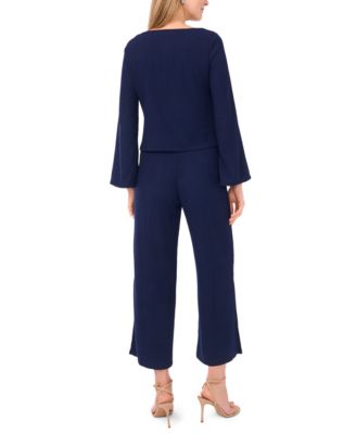 Petite Bell Sleeve Cowl Neck Top