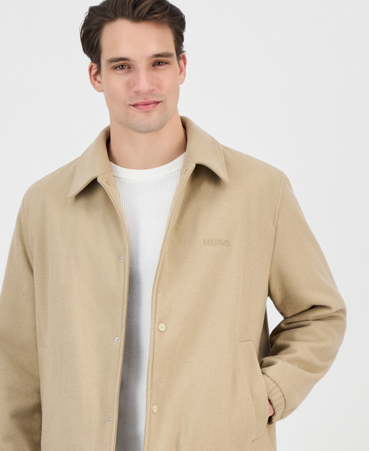 Hugo Boss Men's Baksi Slim-Fit Coach Jacket