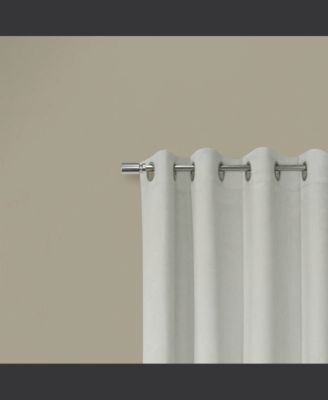 Navar Blackout Window Treatment Grommet Curtain Panel for Bedroom Livingroom 54" x White