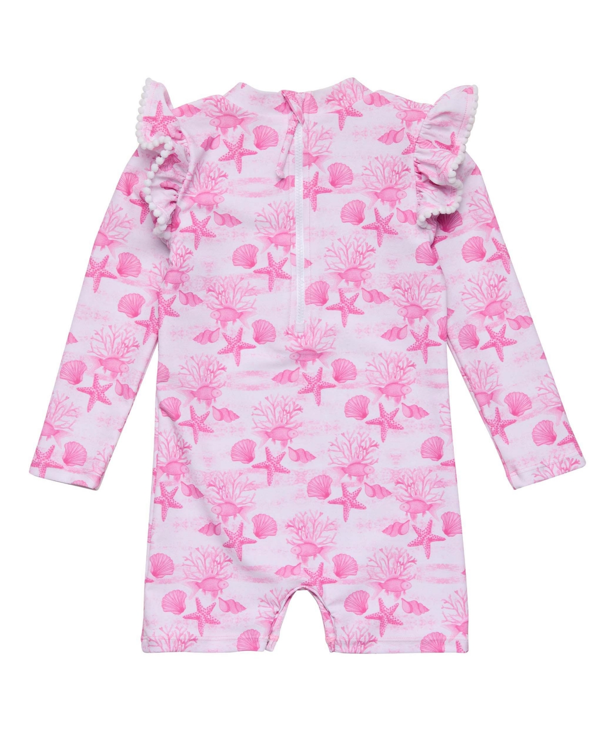 Snapper Rock Baby Girls Pink Lagoon Ls Sunsuit