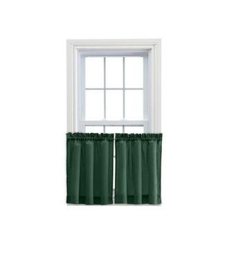 Ellis Stacey 1.5" Rod Pocket High Quality Fabric Solid Color Window Tailored Tier Pair 56"x30" Harvest