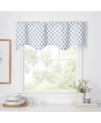 Manchester 3" Rod Pocket 100% Cotton Machine Wash and Dry Tailored Valance 50" x 16" Blue