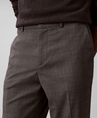 Men's Slim-Fit Check Trouser Pants