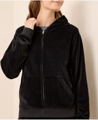 Women's Organic Cotton Velour Zip Hoodie