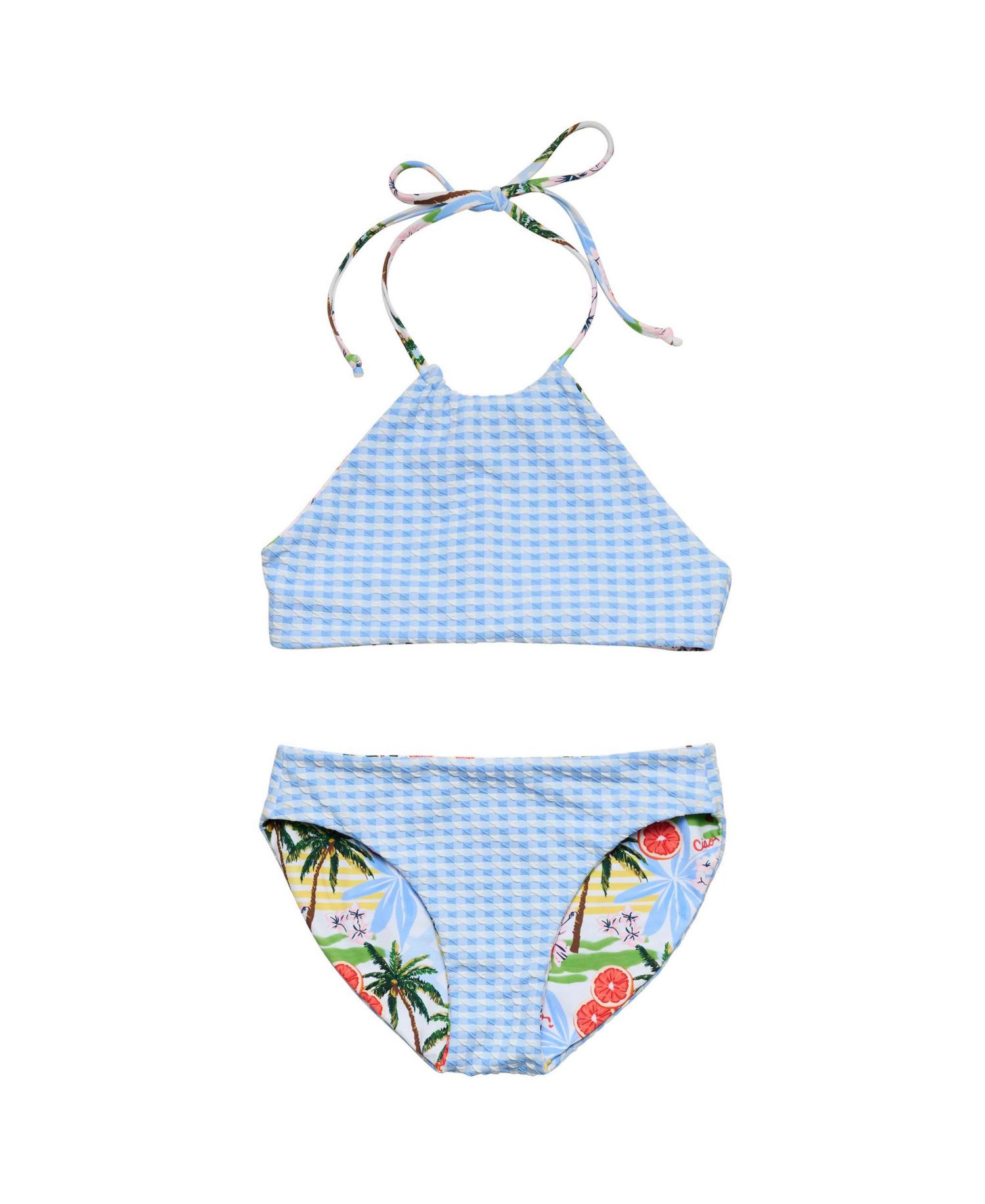 Big Girls Ciao Paradiso Reversible Halter Bikini