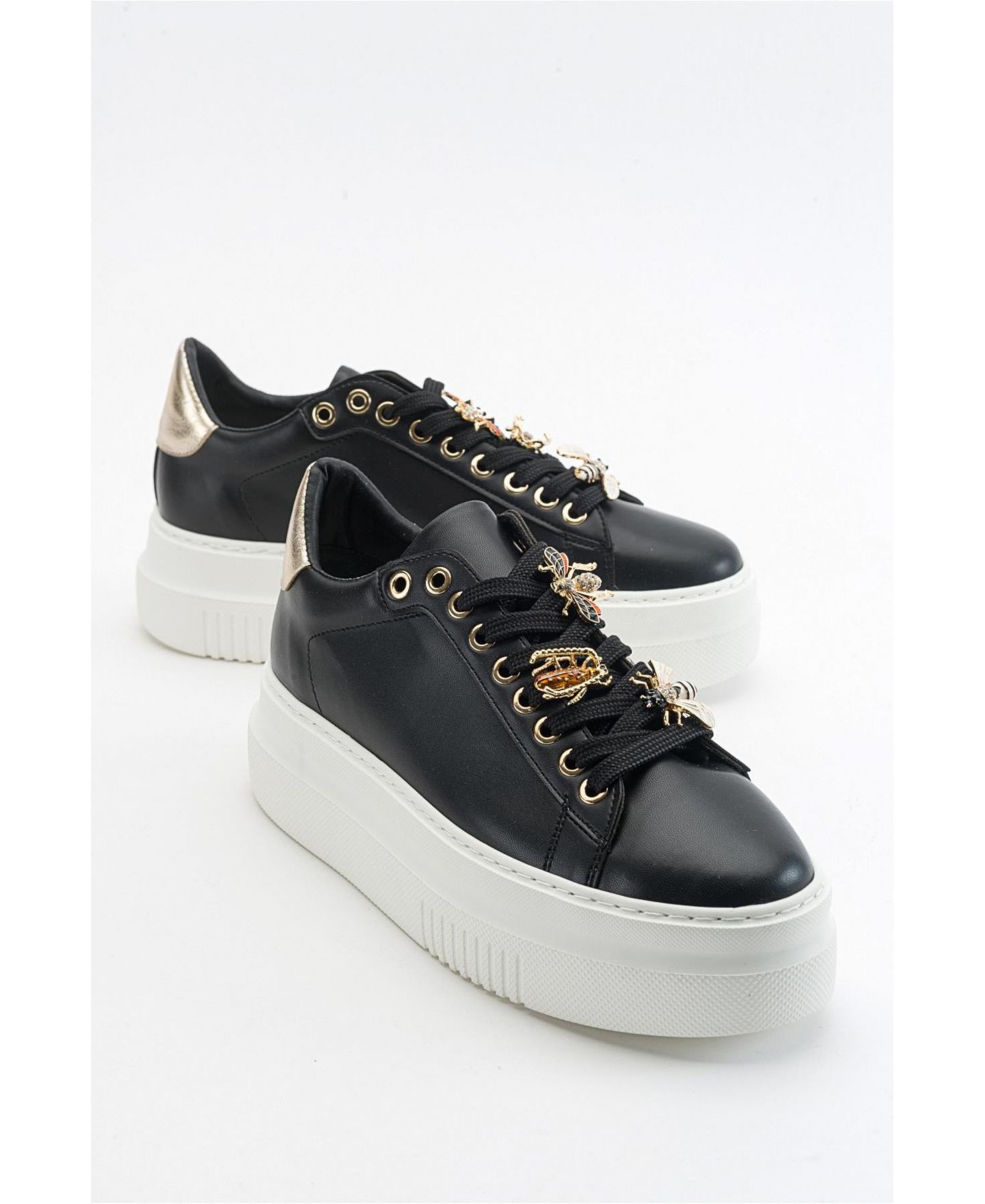 Женские кроссовки Prologue Shoes Ater Bee Buckle, цвет: Чёрная искусственная кожа — фото 1
