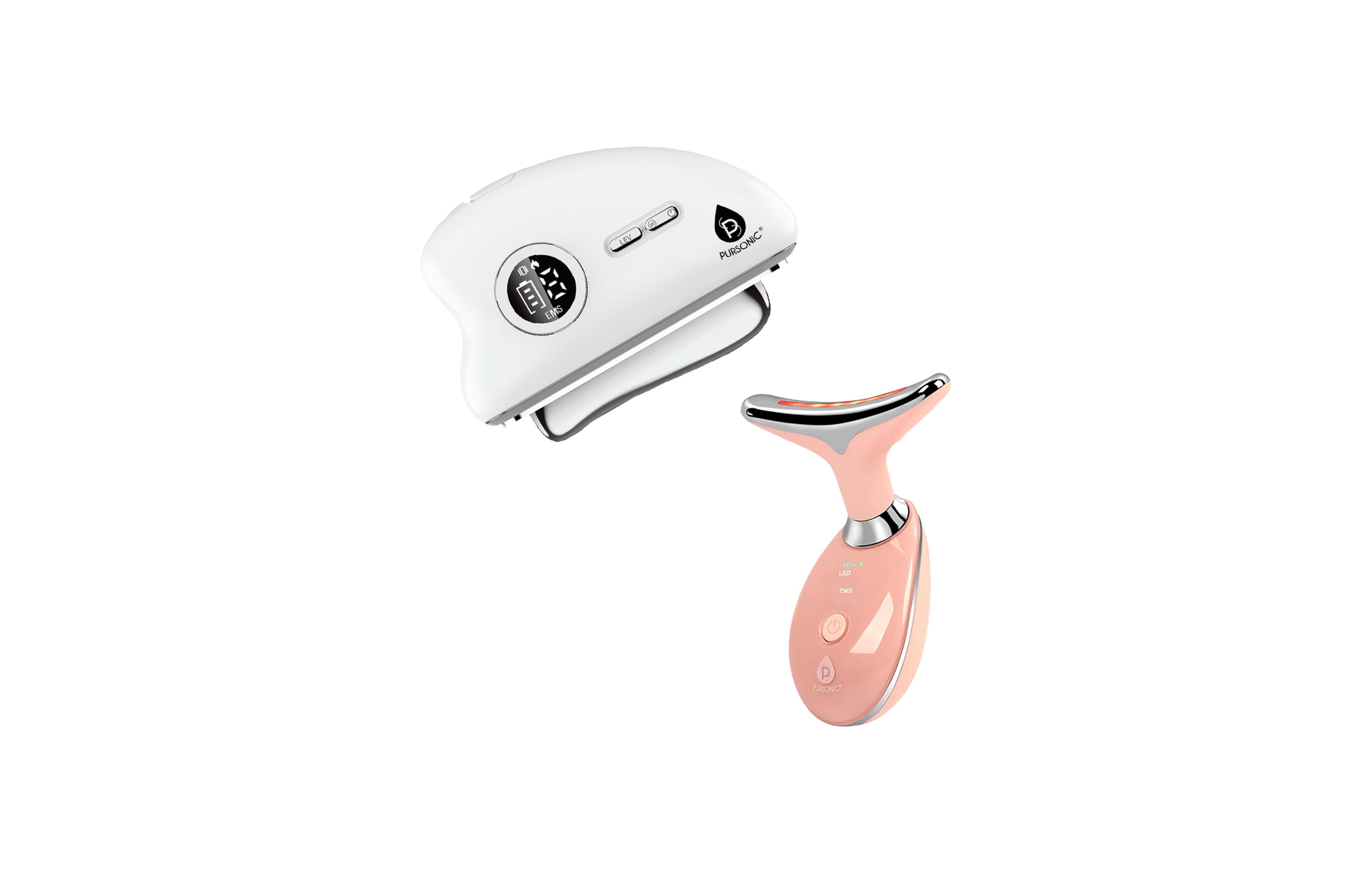 Pursonic Radiance Duo: 7-in-1 Led Light Therapy Beauty Face & Body Wands (2-Pack)