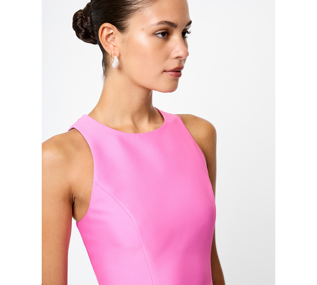 French Connection Women's Taffeta Round Neck Mini Dress