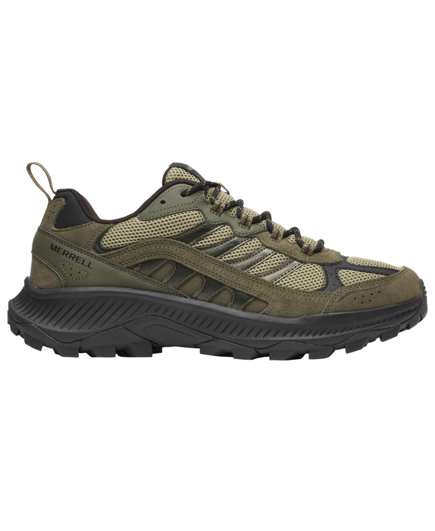 Мужские кожаные туфли Merrell Speed Strike 2 с круглым носком, цвет: Оливковый — фото 2