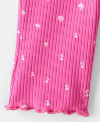 Baby Girls' Floral Bodysuit and Pants, 2-Piece Set