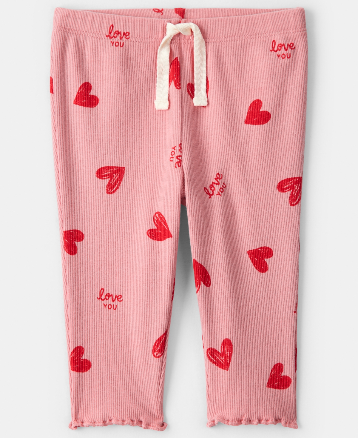Carter's Baby Girls 2-Piece Heart French Terry T-Shirt and Pants Set