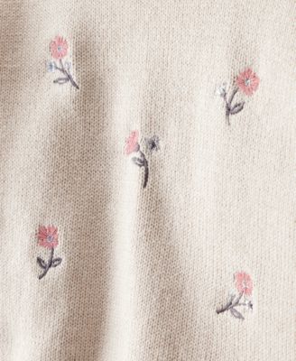 Baby Girls' Floral Long-Sleeve Sweater and Pants, 2-Piece Set