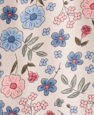 Baby Girls' Floral Print Bodysuit and Pants, 2-Piece Set