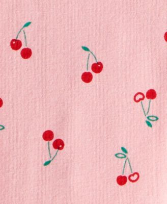 Baby Girls' Cherry Bow French Terry Sweatshirt and Pants, 2-Piece Set