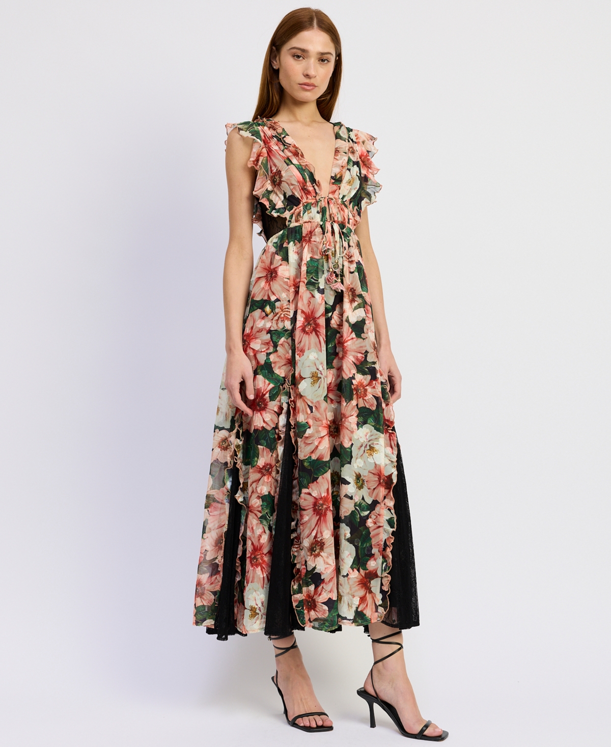 En Saison Women's Clarabell V-neck Maxi Dress In Multi