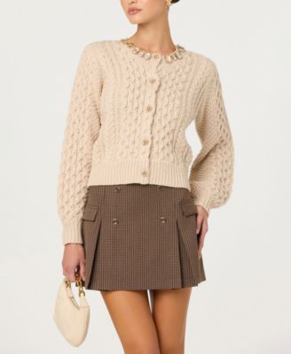ASTR the Label - Women's Cathryn Crewneck Cardigan Sweater