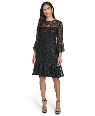 Women's Bell Sleeve A-Line Dress