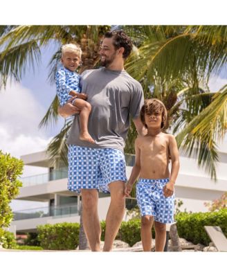 Little Boys 4-20 Ocean Grid Swim Short