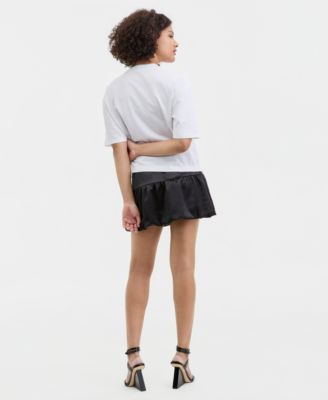 Women's Short-Sleeve Chrome Bow Crewneck T-Shirt