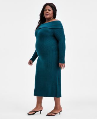 Trendy Plus Size Merlyn Off-The-Shoulder Dress