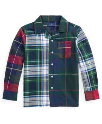 Boys' 2-7 Plaid Oxford Fun Shirt