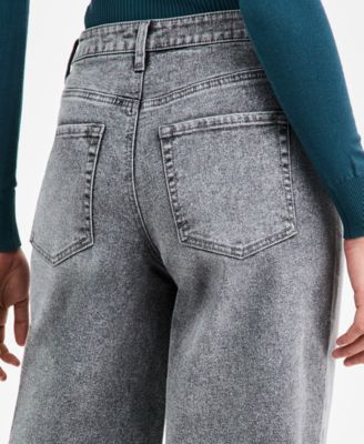 Women's Rhinestone Embellished Barrel-Leg Jeans, Macy's Exclusive