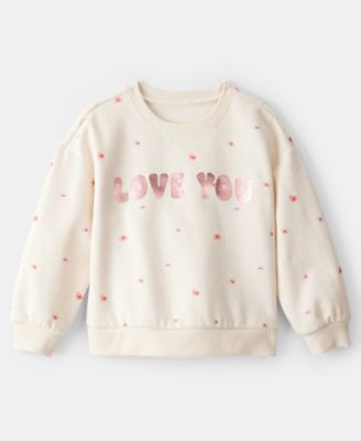 Carter's - Girls Toddler 2T-5T DayDream Heart Long-Sleeve Sweatshirt