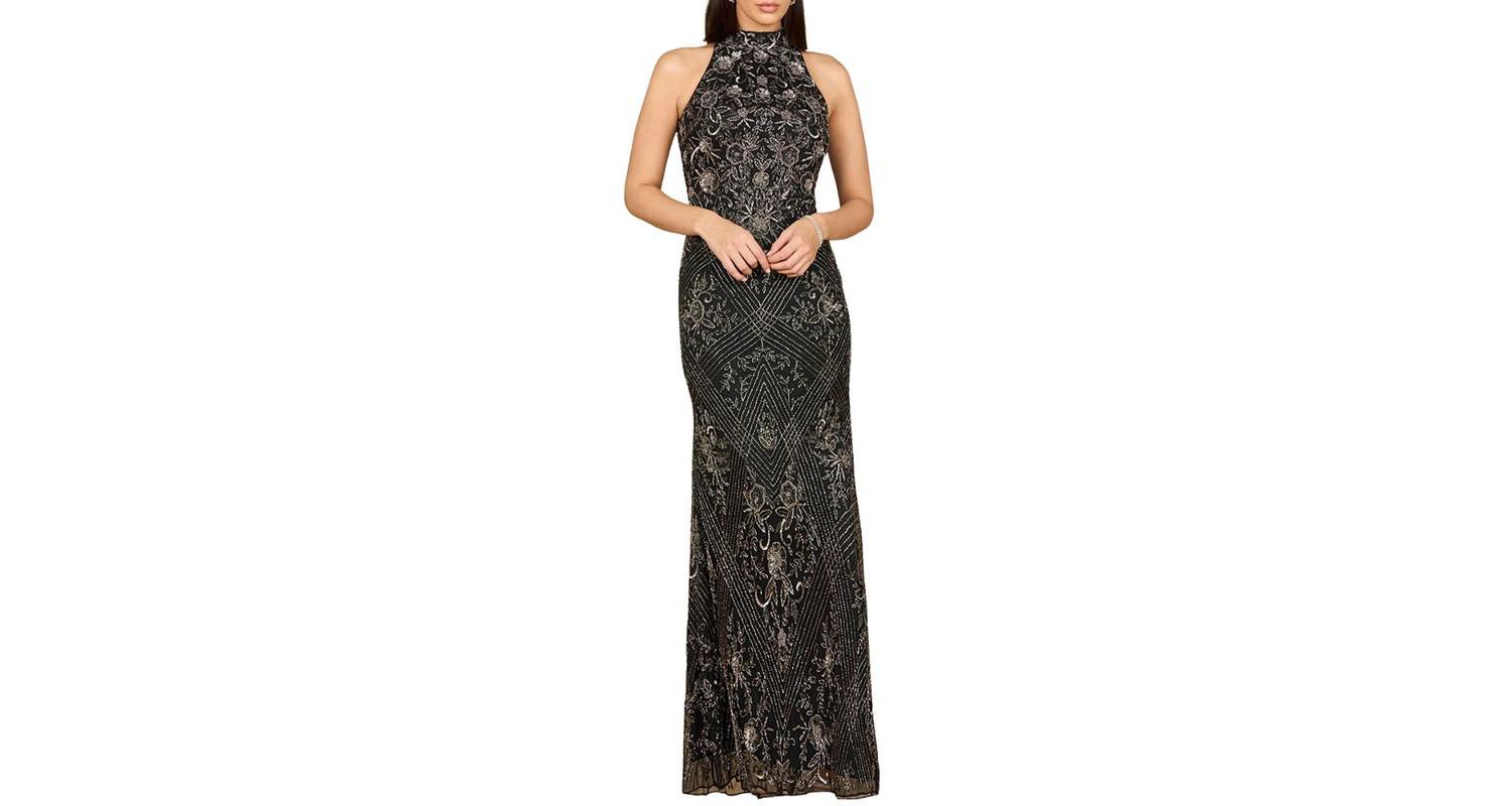 Women's Halter Neck Beaded Dress
