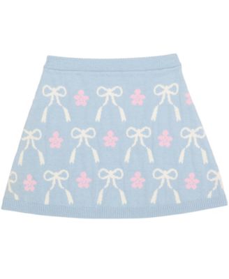 Girls' 2T-6X Stitch Long-Sleeve Top and Skirt, 2-Piece Set