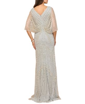 Women's Cape Sleeve Mermaid Gown