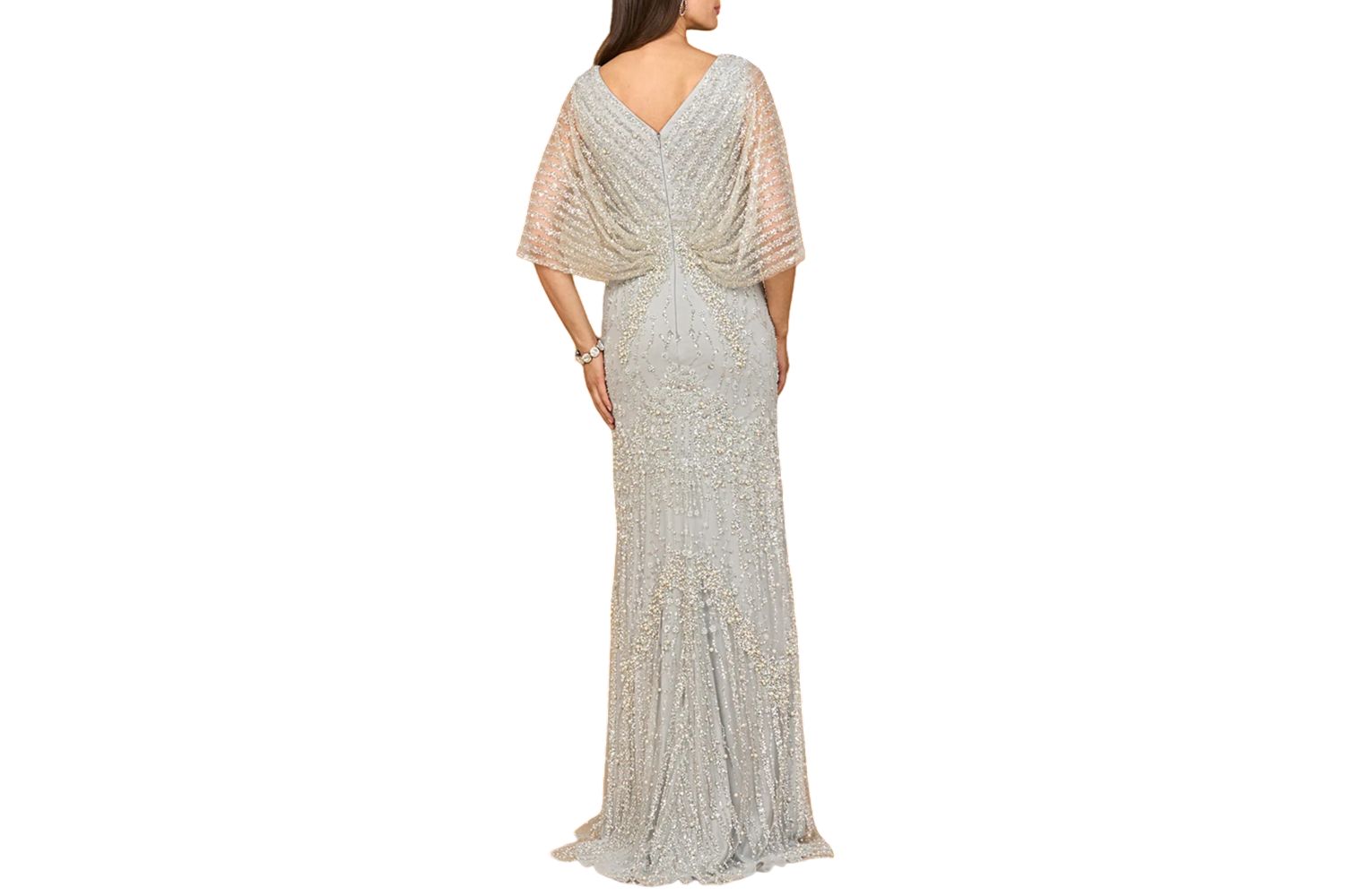 Women's Cape Sleeve Mermaid Gown