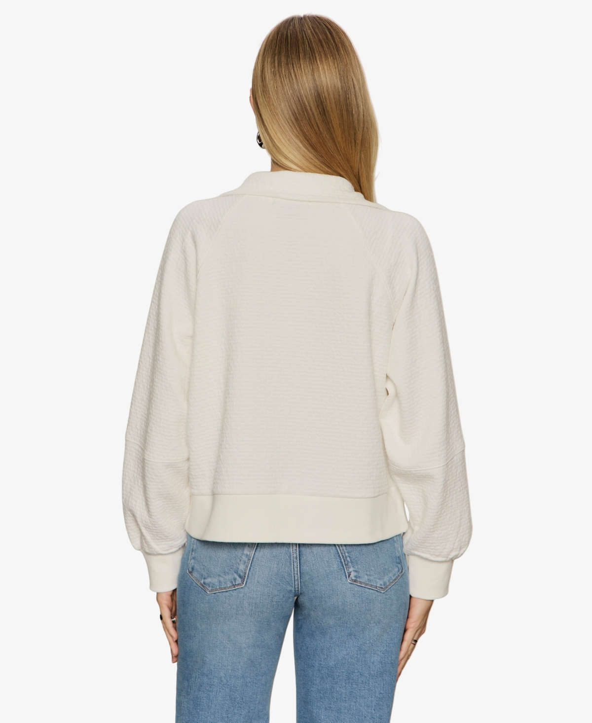 Sanctuary Women's Textured Zip-Up Popover Top