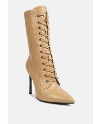 knocturn croc textured over the  boots