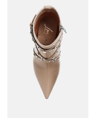 Womens Jaunts Eyelets & Studs Harness Ankle Boots