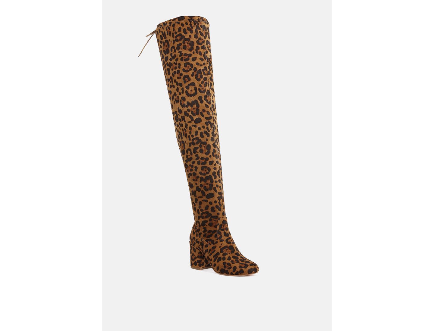 Женские ботинки London Rag Liama Minimal Drawstring Detail Knee-High, цвет: Коричневый — фото 5