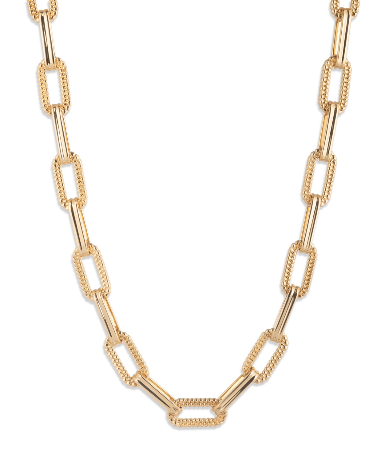 Ralph Lauren Gold-tone Herringbone Link Collar Necklace In Gold