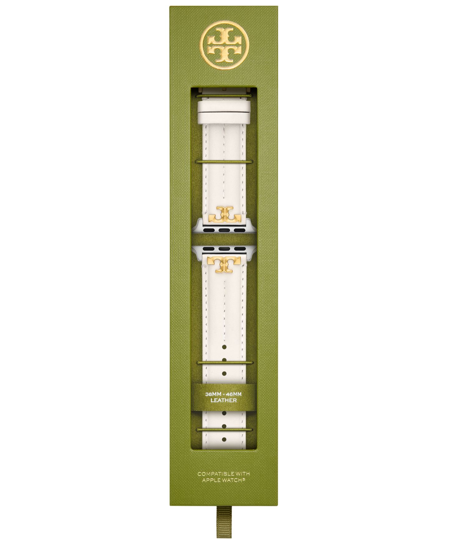 Ремешок Tory Burch кожаный Ivory для Apple Watch 38-45mm — фото 6