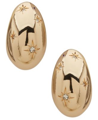 Anne Klein - Crystal Stone Gold-Tone Star Teardrop Hoop Earrings