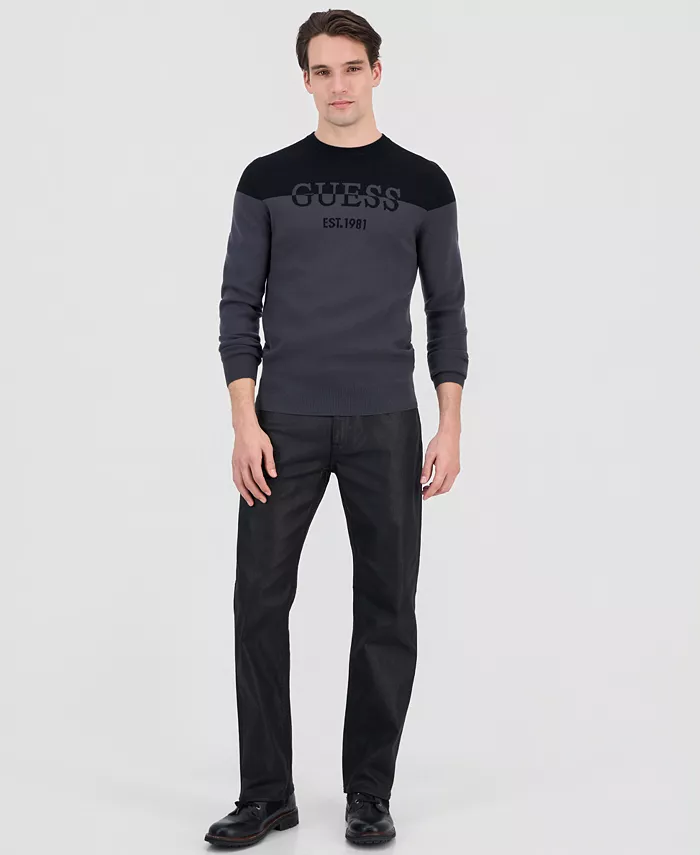 Men's Kantu Two-Tone Crewneck Logo Sweater - thumbnail 3