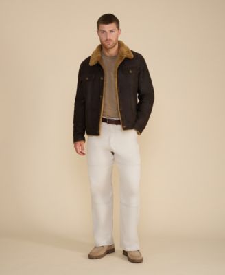 Men's Shearling Jacket, Brown and Ginger Wool