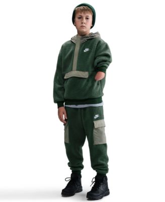 Boys' and Girls' 8-18 Sportswear Quarter Zip Long-Sleeve Hoodie