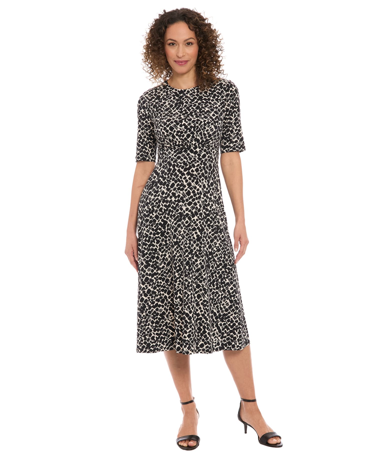 Women's Short-Sleeve Midi Dress