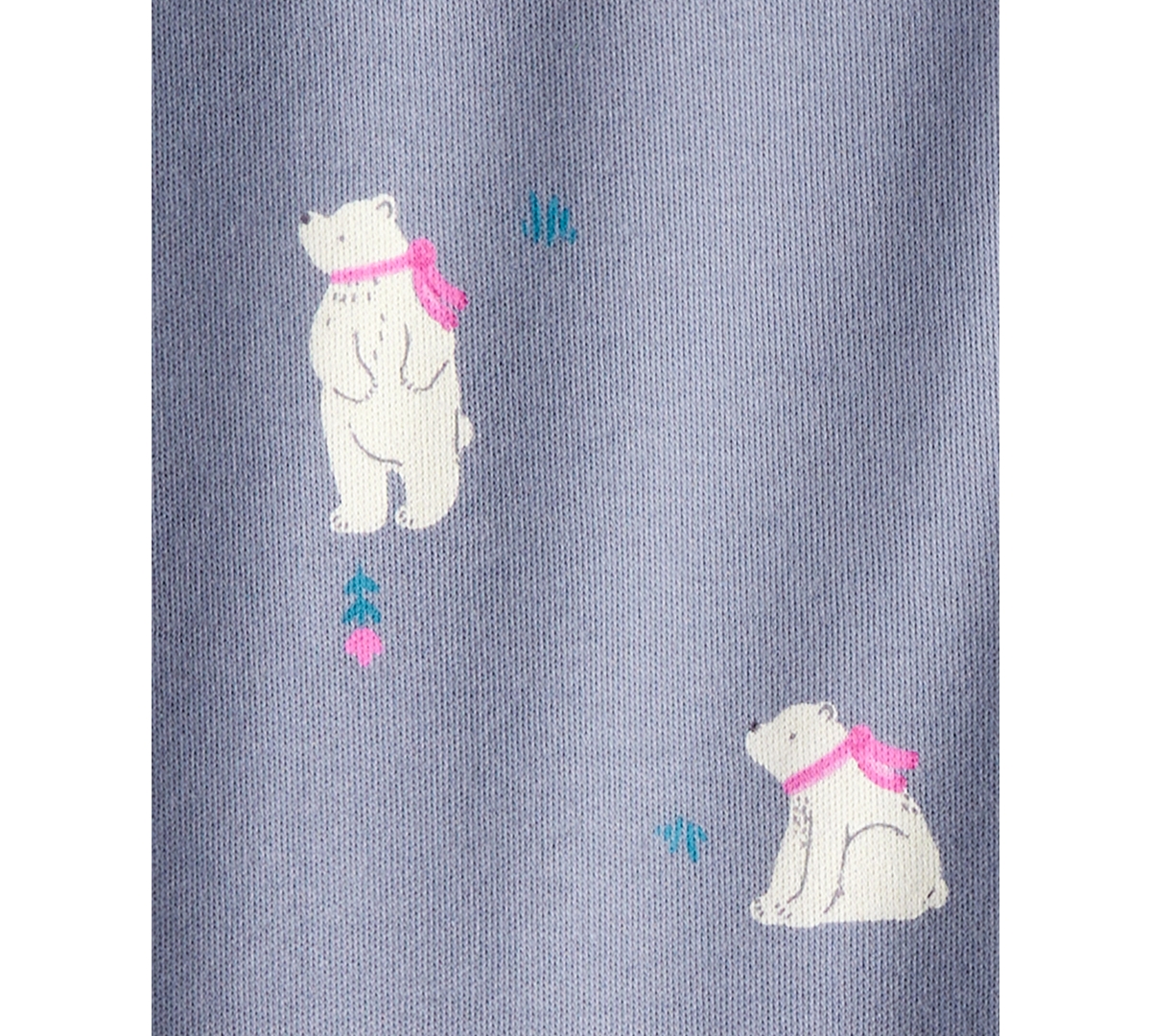 Carter's Baby Girls Polar Bear Print Sleep And Play Pajama In Gray