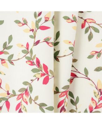 Ellis Vintage Stylish Medium Scale Printed Vine Pattern 1.5" Rod Pocket Tier 56"x24" Pecan