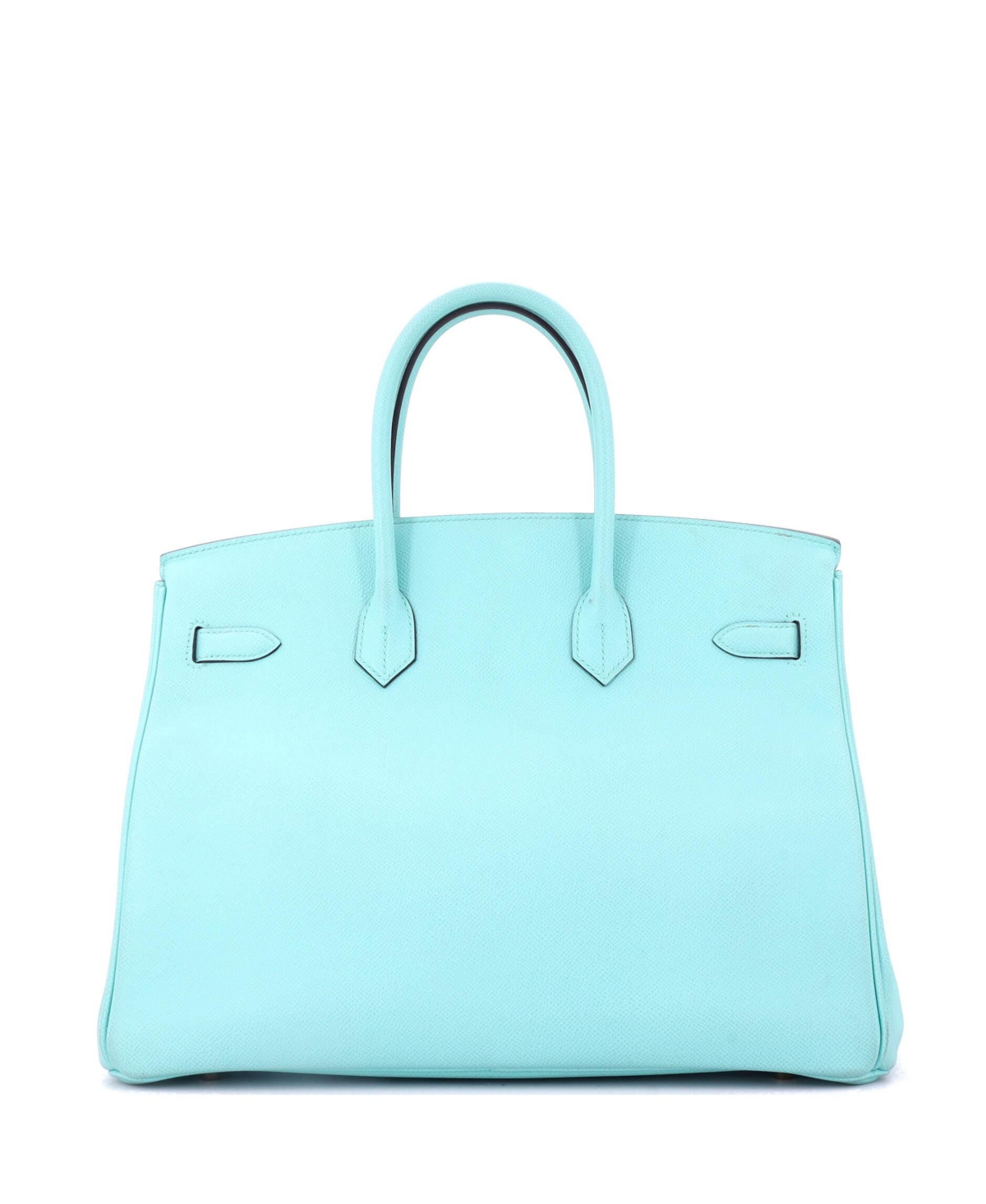 Pre-Owned Hermes Birkin 35 Handbag Blue Epsom with Gold Hardware