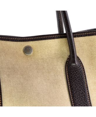 36 Garden Party Tote Toile and Leather