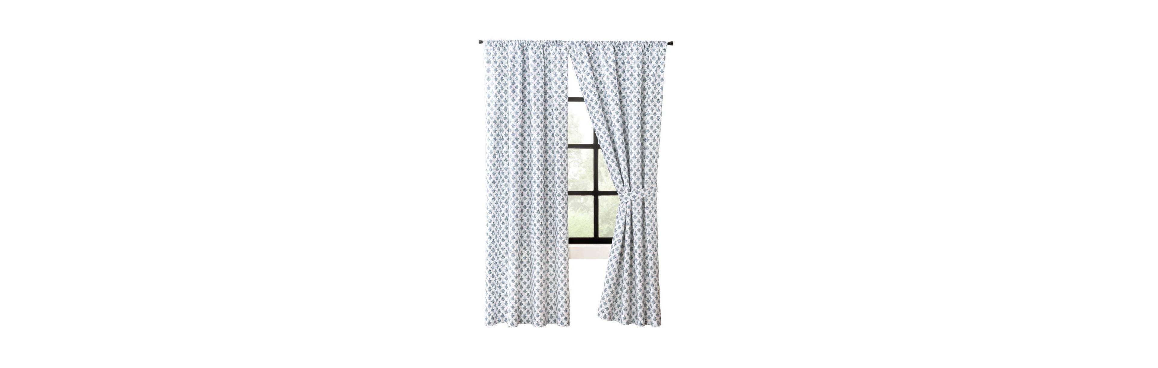 Ellis Curtain Manchester 3" Rod Pocket 100% Cotton Machine Wash and Dry Curtain Pairs